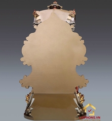 Tượng Địa Tạng Vương Bồ Tát bằng đồng dát vàng vẽ gấm cao 58 cm