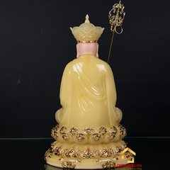 Tượng Địa Tạng Vương Bồ Tát ngồi đế non nước bột đá thạch anh cao 30 - 65 cm