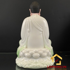 Tượng Phật A Di Đà bằng bột đá cẩm thạch thiên thanh cao 30-40-48 cm