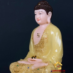 Tượng Phật A Di Đà ngồi đế non nước bột đá thạch anh cao 30 - 65 cm