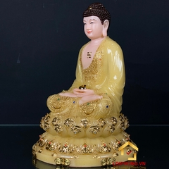 Tượng Phật A Di Đà ngồi đế non nước bột đá thạch anh cao 30 - 65 cm