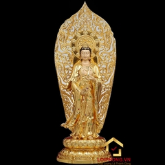 Tượng Phật Tây Phương Tam Thánh Đứng Đài Sen Bằng Đồng Đài Loan