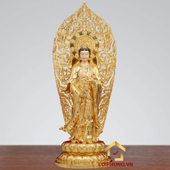 Tượng Phật Tây Phương Tam Thánh Đứng Đài Sen Bằng Đồng Đài Loan