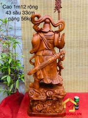 Tượng Quan Công trấn ải kích thước 112x43x33 cm