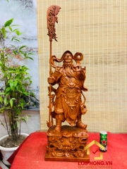 Tượng Quan Công trấn ải kích thước 60x23x18 cm