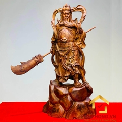 Tượng Quan Công trấn ải kích thước 48x23x18 cm