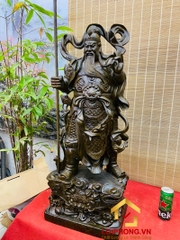 Tượng Quan Công trấn ải kích thước 88x35x25 cm