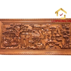 Tranh gỗ Đồng Quê đẹp 97x197x6 cm