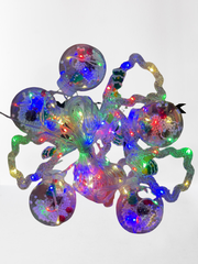 Đèn Led tròn có ông già Noel, Đèn trang trí Noel, Led Thả Rèm Bóng Tròn Trang Trí Giáng Sinh