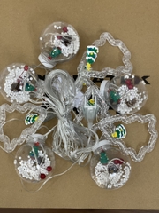 Đèn Led tròn có ông già Noel, Đèn trang trí Noel, Led Thả Rèm Bóng Tròn Trang Trí Giáng Sinh