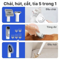 Máy chải hút lông chó mèo Neakasa P1 Pro 5-in-1 Pet Grooming Vacuum