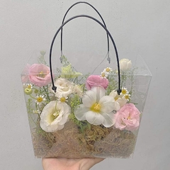 Set 5 túi hộp mica cắm hoa, đựng quà size lớn