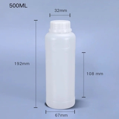 CHAI ĐỰNG HÓA CHẤT HDPE 500ML