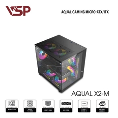 Thùng máy Case Aqual X2-M | Micro-ATX, Đen