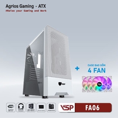 Case VSP Gaming FA06 trắng (4Fan led)