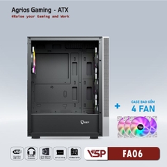 Case VSP Gaming FA06 trắng (4Fan led)