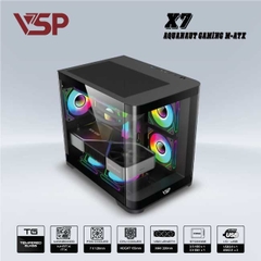 VỎ CASE MÁY TÍNH VSP GAMING X7 M-ATX - ĐEN AQUANAUT PRO