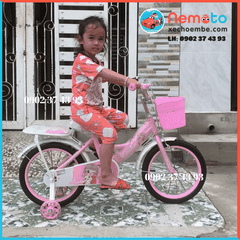 Xe Đạp Bé Gái Xinh Xắn Giá Rẻ Size 16inch - Mã 890