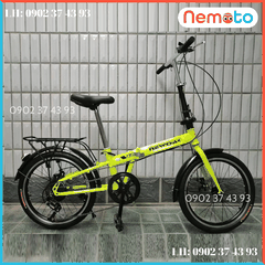 Xe Đạp Nam Nữ Gấp Gọn Newoak Cao Cấp , Tay Đề ,Thắng Đĩa  Size 20inch - Mã NEWOAK- 20