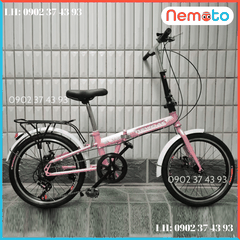Xe Đạp Nam Nữ Gấp Gọn Newoak Cao Cấp , Tay Đề ,Thắng Đĩa  Size 20inch - Mã NEWOAK- 20