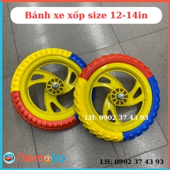 Bánh xe đạp - xe thăng bằng xốp đặc size 12 - 14in, màu sắc đẹp