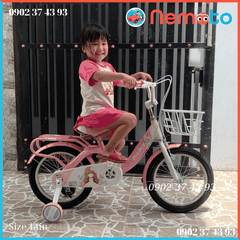 Xe Đạp Công Chúa Sườn Liền Chắc Chắn, Kiểu Dáng Mới Xinh Xắn Size  16 inch - Mã XDD