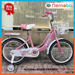 Xe đạp Trẻ Xaming 2 khung nữ hồng dễ thương Size 16 inch - Mã XM2