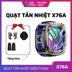 Quạt tản nhiệt điện thoại X76A sò lạnh từ tính (tặng kèm ngàm kẹp) Led RGB Gaming màn hình hiển thị nhiệt độ