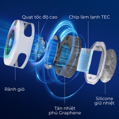 Quạt tản nhiệt sò lạnh Kiri TH12 làm lạnh siêu tốc, dành cho điện thoại, máy tính bảng