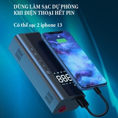 Máy bơm không khí 8000mAh, bơm lốp xe ô tô điện tử