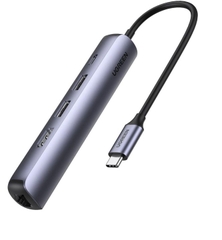 Bộ chuyển đổi USB-C sang 2*USB 3.0+HDMI+RJ45+PD Ugreen (10919)