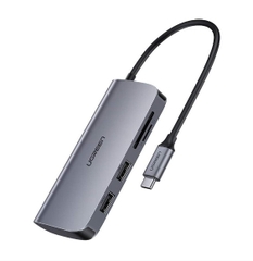 Bộ chuyển đổi USB Type-C sang HDMI+SD+TF+2 cổng USB 3.0+RJ45 Ugreen (50852)
