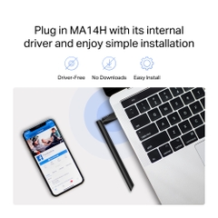 Adapter USB Wi-Fi 6 AX300 Công Suất Cao Mercusys MA14H