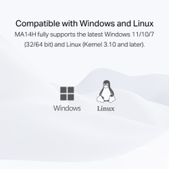 Adapter USB Wi-Fi 6 AX300 Công Suất Cao Mercusys MA14H