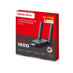 USB Wi-Fi Băng Tần Kép AX1800 Độ Lợi Cao Mercusys MA72XH