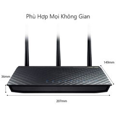 Bộ phát wifi Asus RT-AC66U hai băng tần chuẩn AC1750