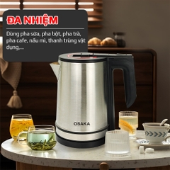 BÌNH ĐUN SIÊU TỐC INOX MỜ 304_ Osaka KT-1820_1.8 Lít