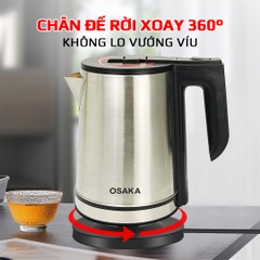 BÌNH ĐUN SIÊU TỐC INOX MỜ 304_ Osaka KT-1820_1.8 Lít
