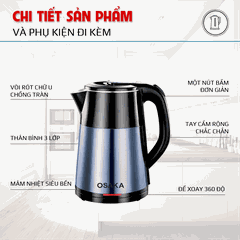 Bình đun siêu tốc Quốc dân Osaka KT-1822 chính hãng tiện dụng