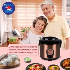 NỒI CƠM ĐIỆN OSAKA RC-318P 1.8 LÍT, SANG TRỌNG, ĐẸP - CÔNG NGHỆ Ủ CƠM 3D