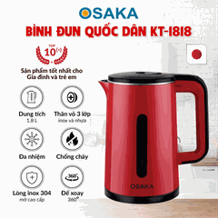 Bình đun siêu tốc Quốc dân Osaka KT-1818 chính hãng tiện dụng