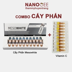 Combo Cấy Phấn 2 Món : 1 Hộp Cấy Phấn MesoWhite 10 Lọ, 1 Vỉ Vitamin C