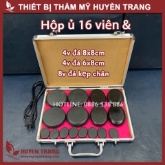 Bộ Đá Nóng Massage 16 / 20 / 28 Viên Có Hộp Ủ Nóng Sang Trọng - Thẩm Mỹ Huyền Trang NANOCEE