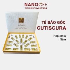 Hộp 20 Lọ Tế Bào Gốc CUTISCURA Serum Mụn, Trắng Da, Mờ Nám, Tàn Nhang, Nâng Cơ trẻ Hóa Tái Tạo Da Sẹo Rỗ NANOCEE