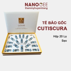 Hộp 20 Lọ Tế Bào Gốc CUTISCURA Serum Mụn, Trắng Da, Mờ Nám, Tàn Nhang, Nâng Cơ trẻ Hóa Tái Tạo Da Sẹo Rỗ NANOCEE