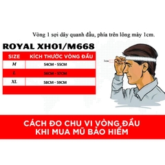 Mũ Bảo Hiểm 3/4 Đầu Royal XH01 Có Kính – Phiên Bản Tem Dragon Boy, Chính Hãng, Chuẩn CR Việt Nam