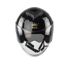 Mũ bảo hiểm 3/4 Royal M789 2 kính – Màu đen bóng, chính hãng Royal Helmet