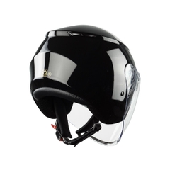 Mũ bảo hiểm 3/4 Royal M789 2 kính – Màu đen bóng, chính hãng Royal Helmet