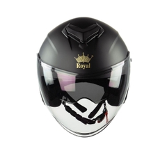Mũ bảo hiểm 3/4 Royal M789 2 kính – Màu đen nhám, chính hãng Royal Helmet
