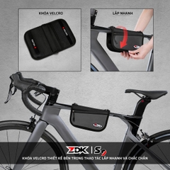 Túi Treo Xe Đạp – Đeo Chéo ZDK S9 Chính Hãng | 4 Ngăn Tiện Lợi – Vải Oxford, Polyester Kháng Nước Nhẹ